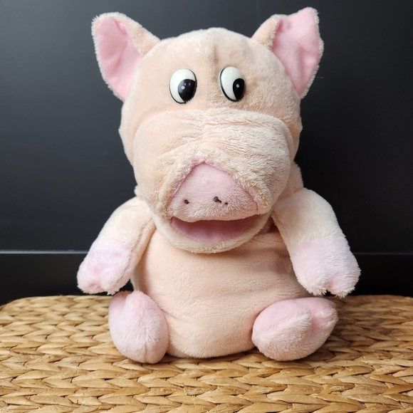 DANDEE STUFFED PLUSH PIG PUPPET TALKS SINGS OINKS SONGS OLD MACDONALD - Picture 1 of 9